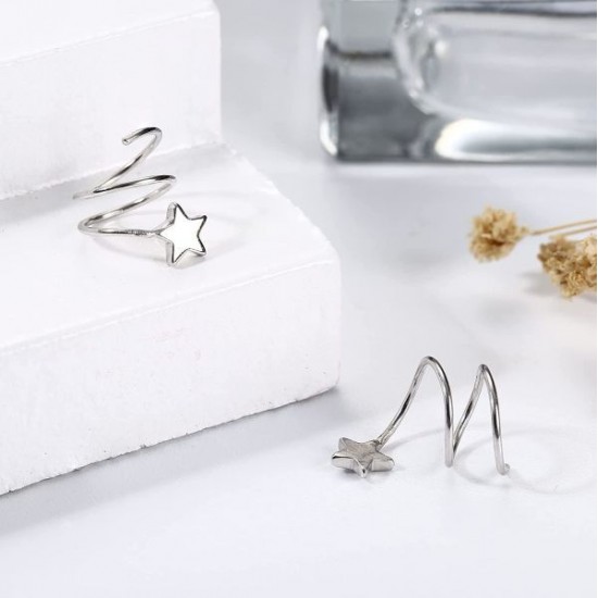 2Pair Twist Crawler Earrings Double Hoop Climber Cuff Earrings For Women Star Moon Butterfly Cartilage Wrap Earrings Heart CZ Minimalist Piercing Earring Hypoallergenic 2Pair Twist Crawler Earrings Double Hoop Climber Cuff Earrings For Women Star Moon Butterfly Cartilage Wrap Earrings Heart CZ Minimalist Piercing Earring Hypoallergenic